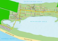 Карта схема курортного посёлка Благовещенская